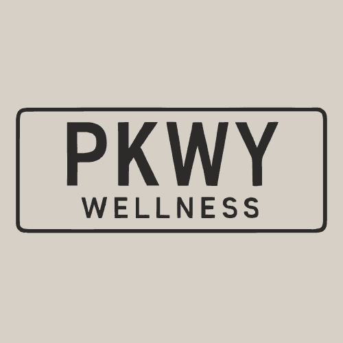 PKWY Wellness license-plate logo